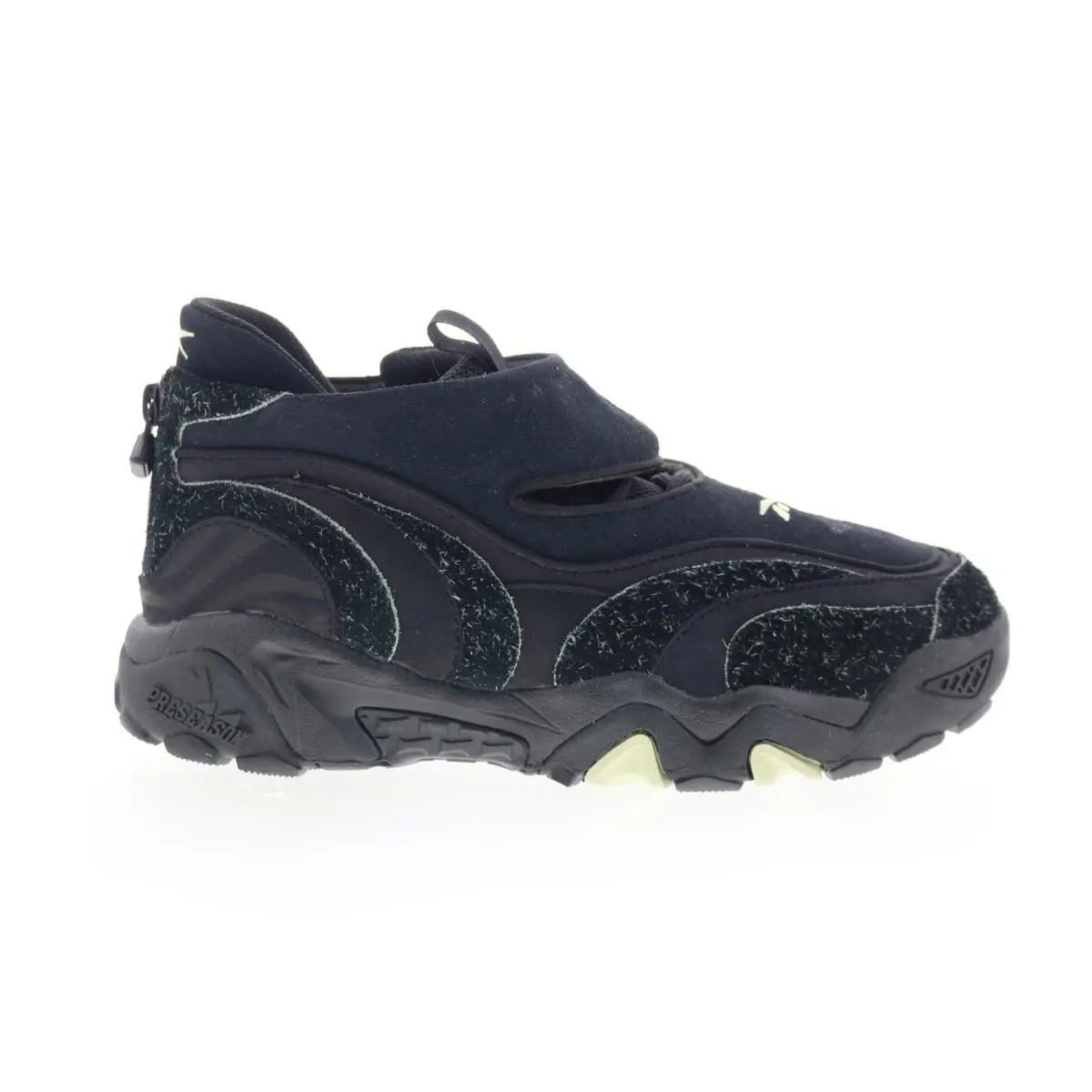 Reebok Chukwu Otu Mens Black Suede Zipper Lifestyle Sneakers Shoes 9