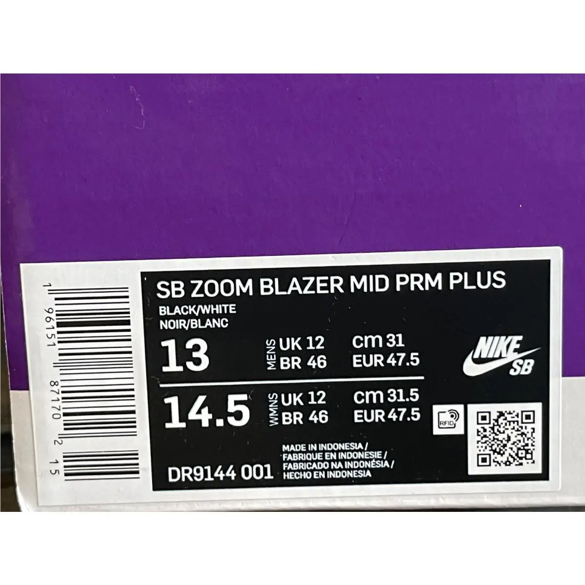 Nike shoes - SB Zoom Blazer Mid - Zoom Blazer Mid - DR9144-001 - Black (UPC: 0196151871702) 5