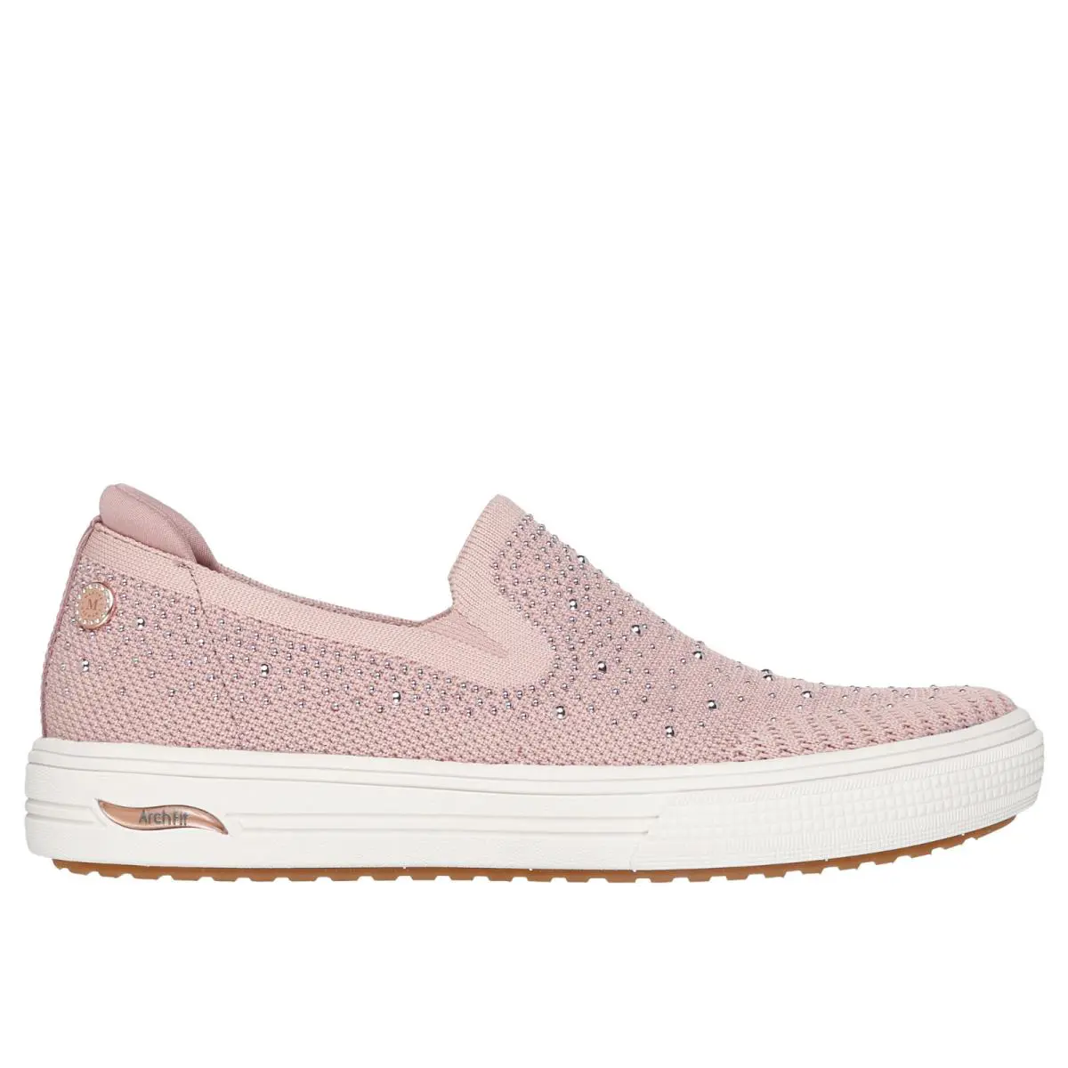 Skechers Arch Fit Arcade Rosegold Glitz Gal Sneaker Women`s Sizes 5-11/NEW - Rosegold