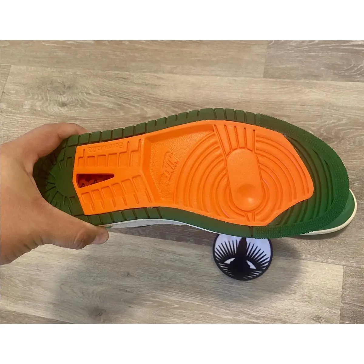 Nike shoes - Nike Air Jordan 1 Zoom Air CMFT - DV1305-308 - Pine Green/Muslin/Black/Orange Blaze (UPC: 196608052883) 9