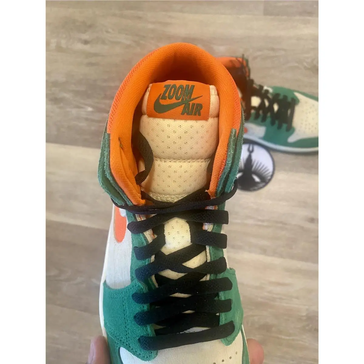 Nike shoes - Nike Air Jordan 1 Zoom Air CMFT - DV1305-308 - Pine Green/Muslin/Black/Orange Blaze (UPC: 196608052883) 6