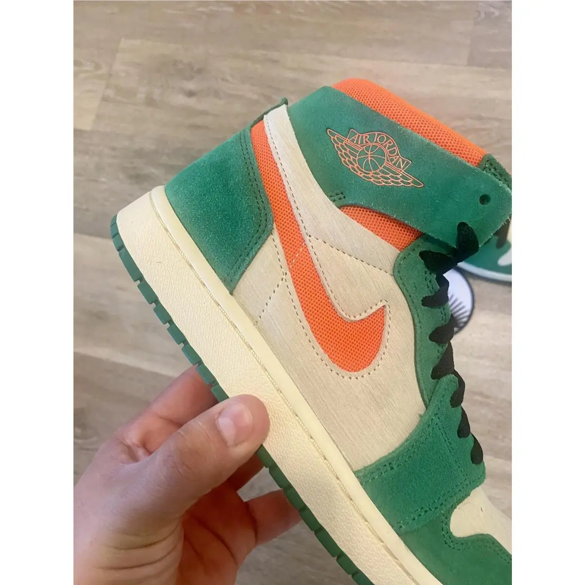 Nike shoes - Nike Air Jordan 1 Zoom Air CMFT - DV1305-308 - Pine Green/Muslin/Black/Orange Blaze (UPC: 196608052883) 7