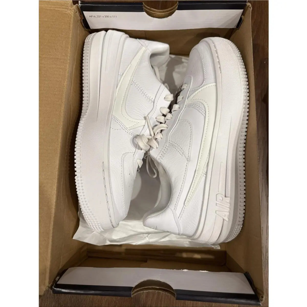 Nike Air Force 1 Plt.af.orm Sneakers Shoes Women`s DJ9946-100 Summit White 7.5