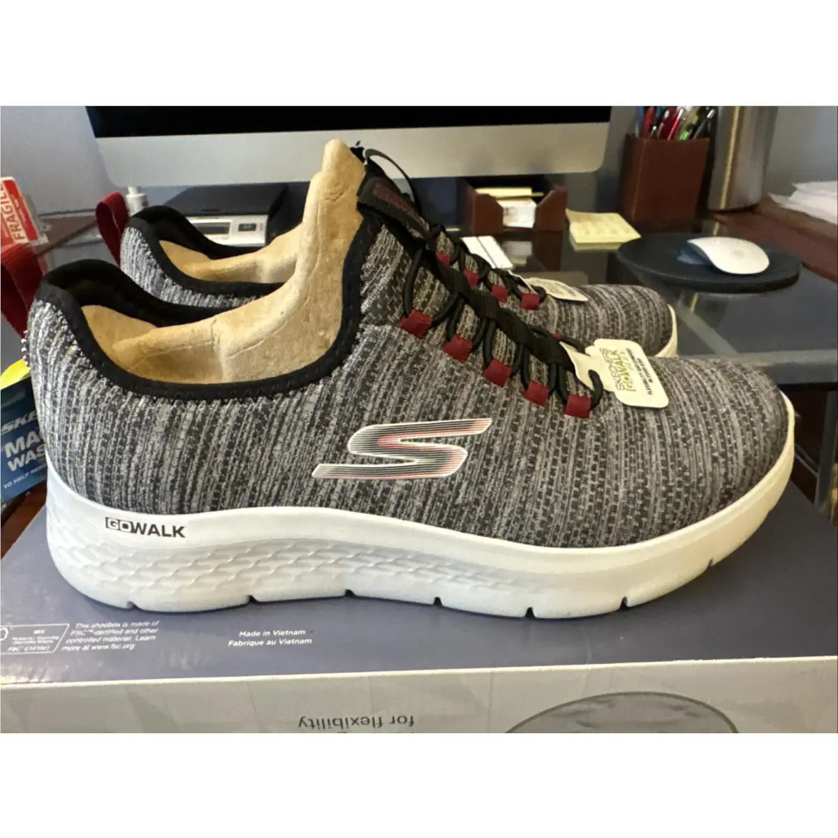 Skechers shoes - SKECHERS GO WALK FLEX - WALK FLEX - 216484/WBK - White/Black 12