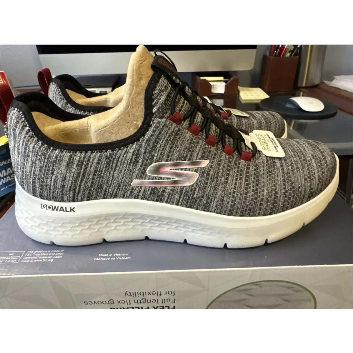 Skechers shoes - SKECHERS GO WALK FLEX - WALK FLEX - 216484/WBK - White/Black 13