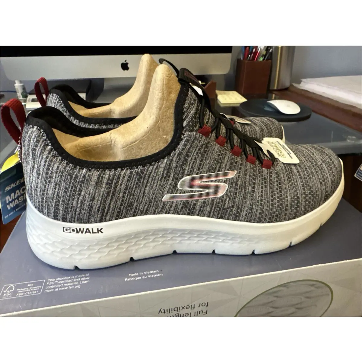 Skechers shoes - SKECHERS GO WALK FLEX - WALK FLEX - 216484/WBK - White/Black 14