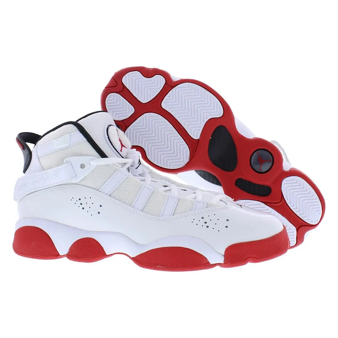 Nike Jordan 6 Rings GS Boys Shoes Size 6.5 Color: White/university Red/black