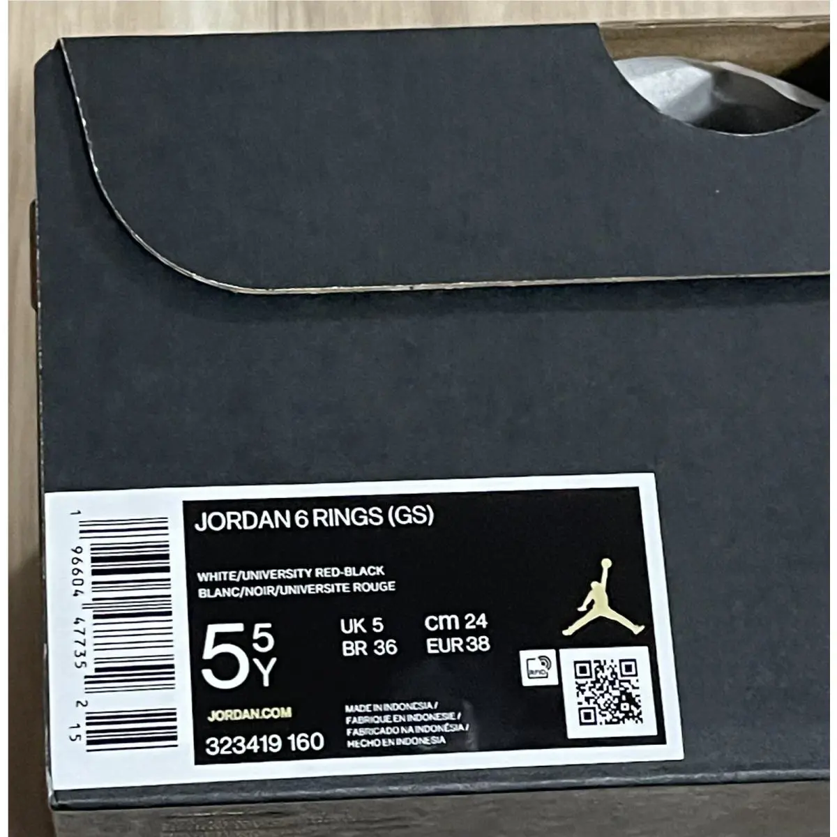 Nike shoes - Air Jordan 6 Rings - Air Rings - 323419-160 - Red (UPC: 0196604477369) 8