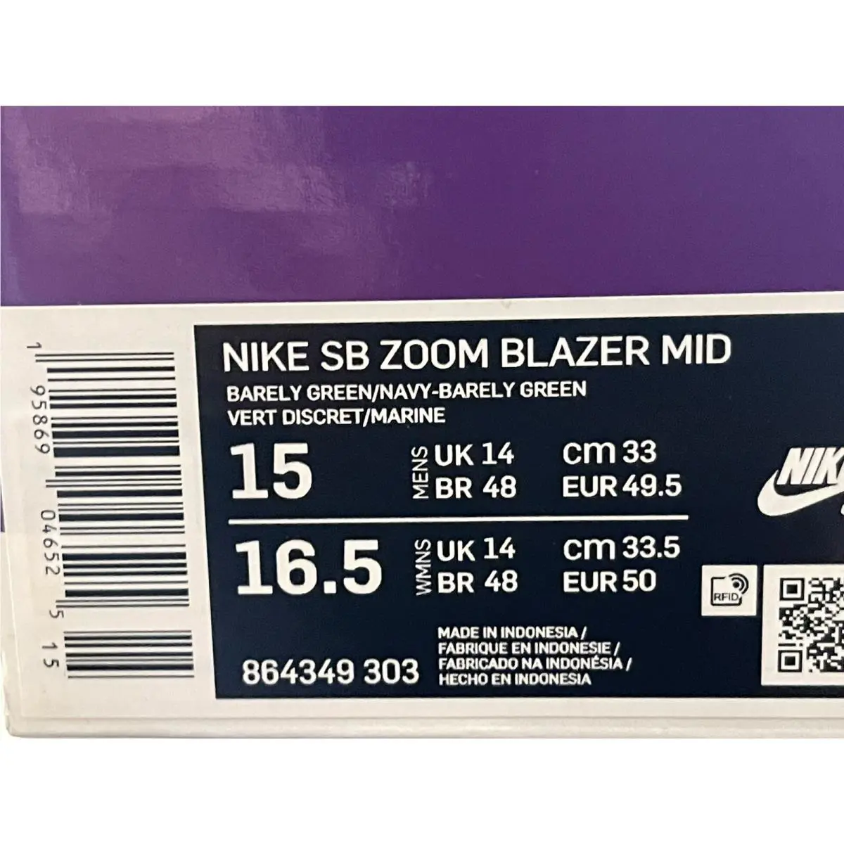 Nike shoes - SB Zoom Blazer Mid - Zoom Blazer Mid - 864349-303 - Green (UPC: 0195869046525) 5