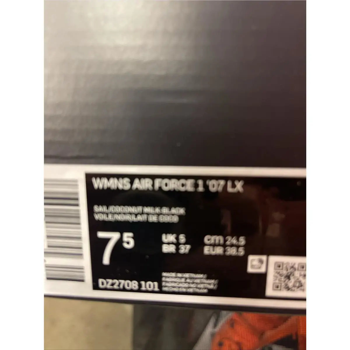 Nike shoes - Nike Air Force 1 - Air Force - DZ2708 101 - Sail/Coconut Milk-Black (UPC: 196608075745) 1