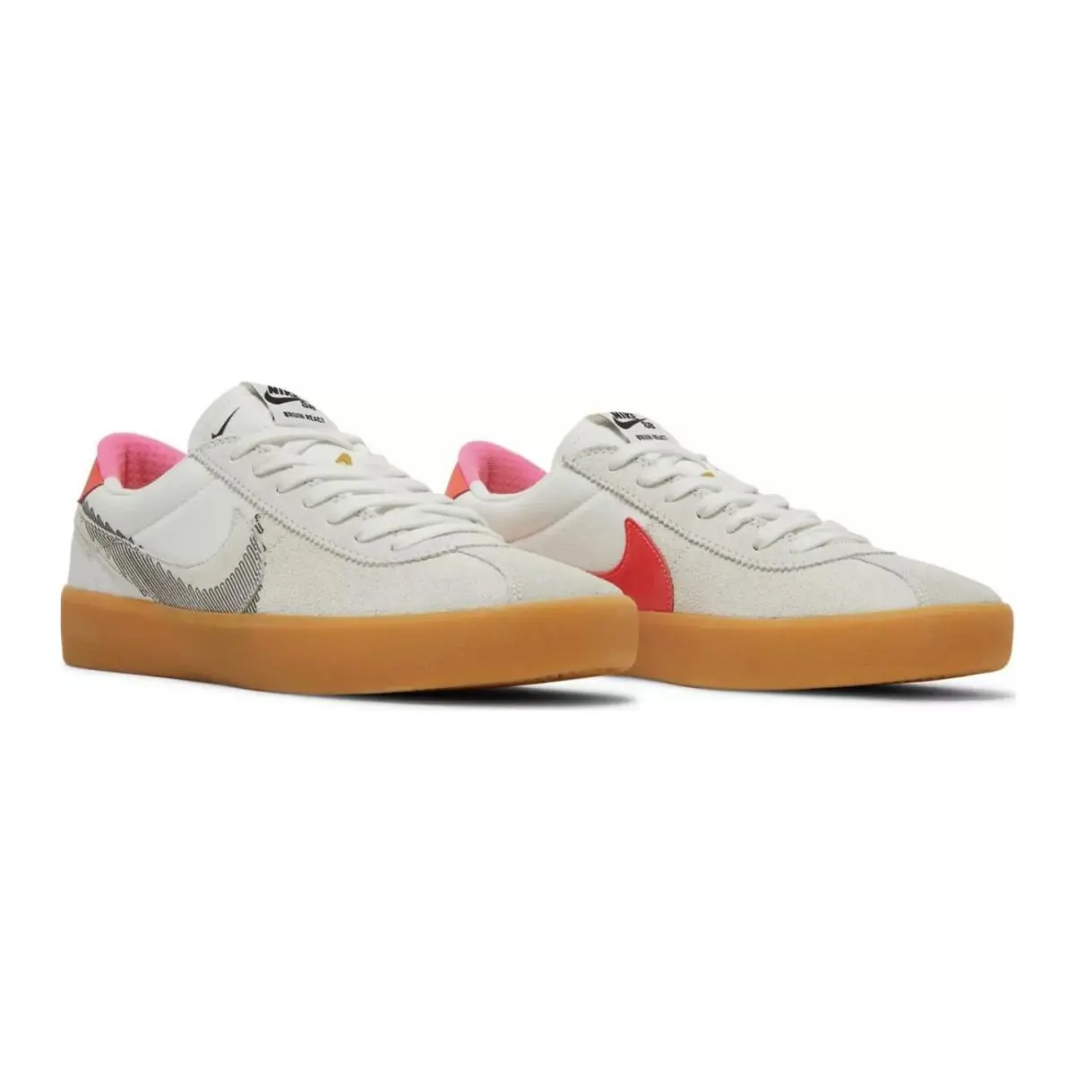 Nike shoes - NIKE SB BRUIN REACT - BRUIN REACT - CV5980-101 - White (UPC: 0195239791093) 3