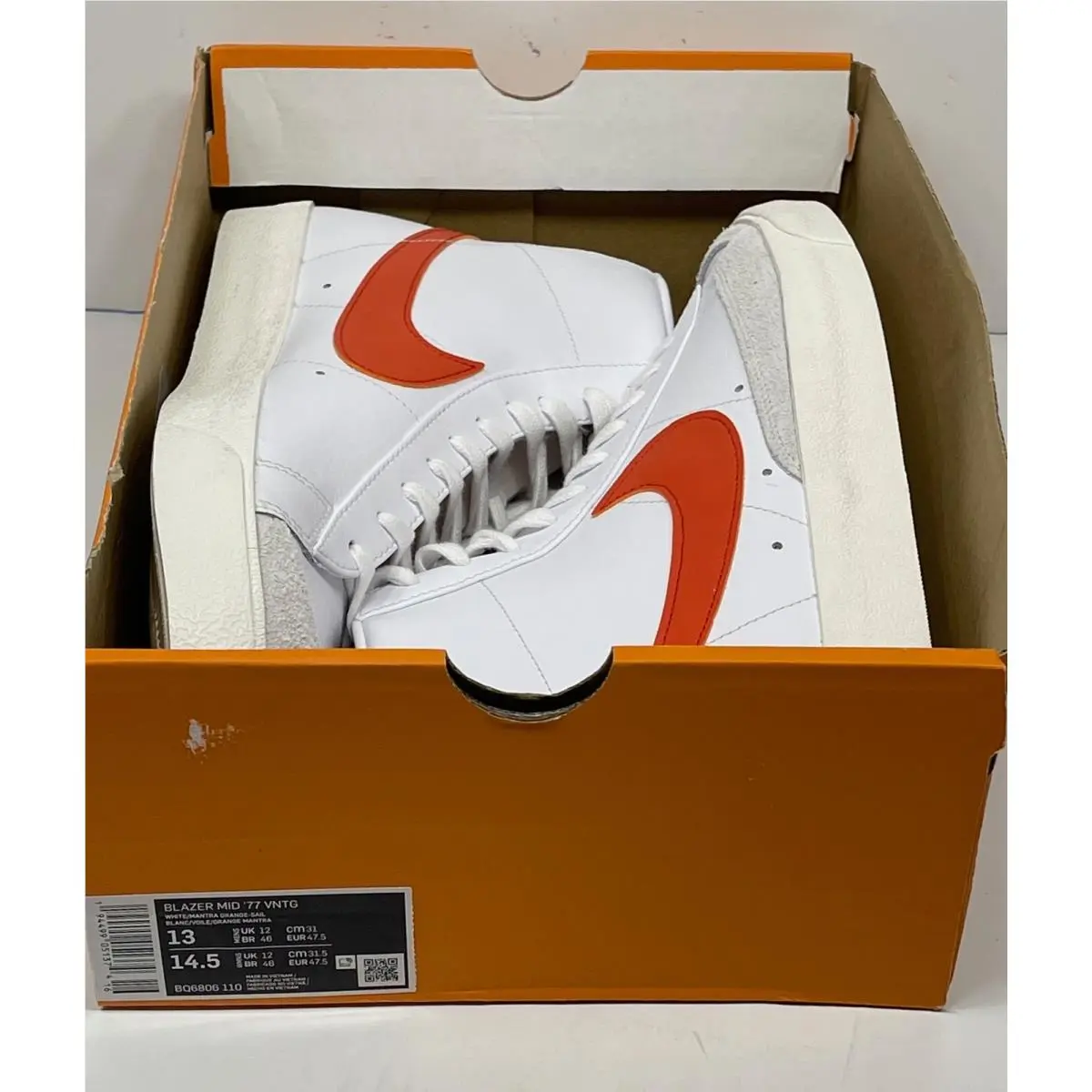 Nike shoes - Nike Blazer - Blazer - BQ6806-110 - White Mantra Orange (UPC: 194499051374) 8
