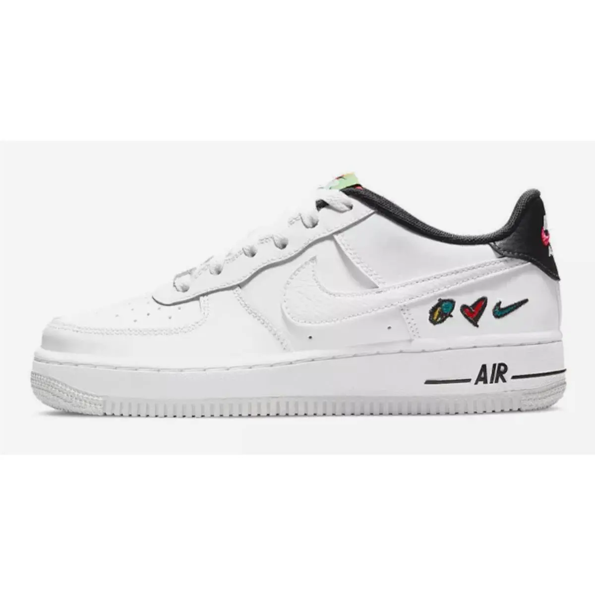 Sz 5 Y - Nike Air Force 1 LV8 GS DM8154-100 White/white-university Red