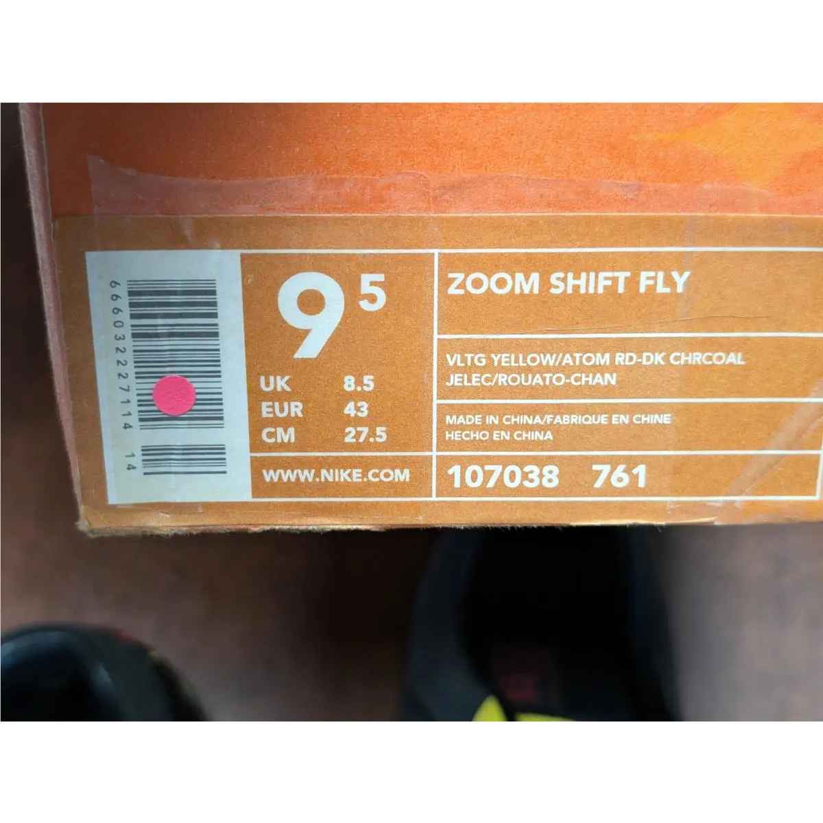 Nike shoes - Zoom Shift Fly - Zoom Shift Fly - 107038-761 - Orange Black (UPC: 0666032227114) 11