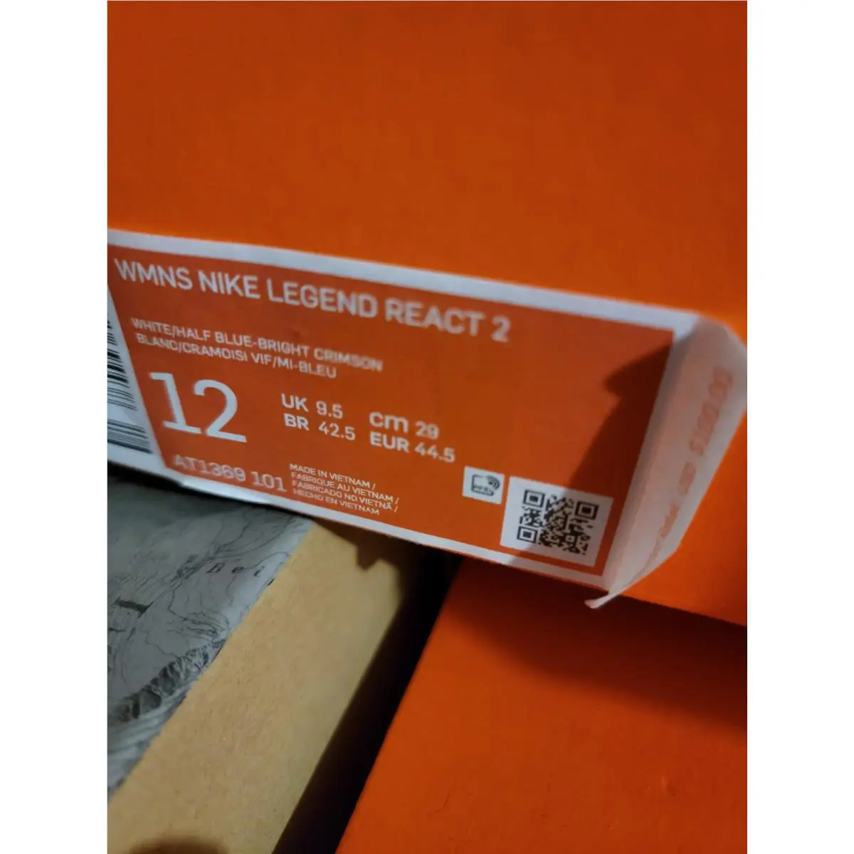 Nike shoes - Legend React 2 - Legend React - JG-1344968 - White White Half Blue Brt Crimson Pure Platinum 101 (UPC: 193145394292) 4
