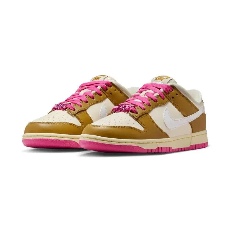 Womens Nike Dunk Low Se_bronzine/coconut Milk-playful Pink FD8683-700-SIZE 5.5 - BRONZINE/COCONUT MILK-PLAYFUL PINK