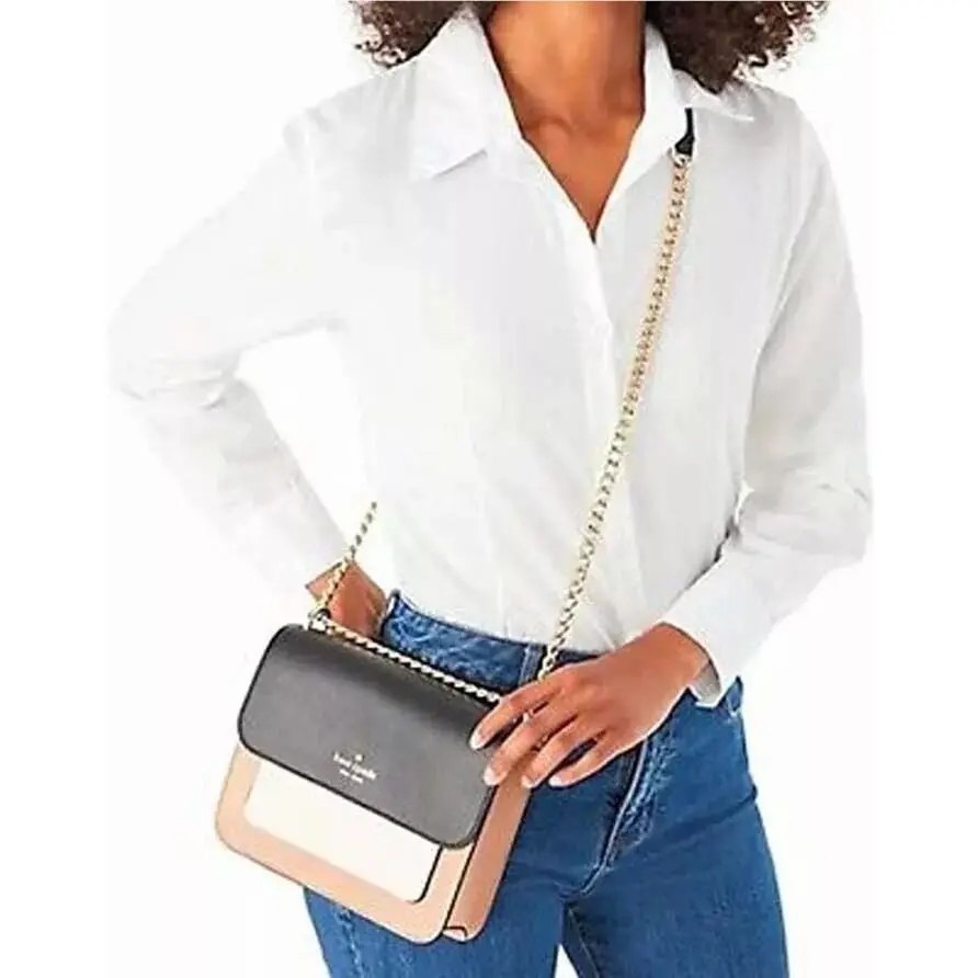 Kate Spade Remi Color Block Flap Chain Crossbody Neutral Multi