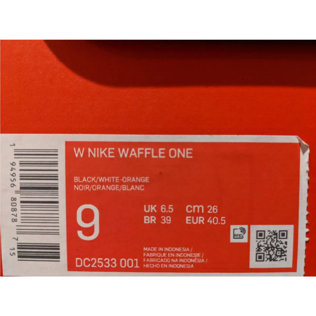 Nike shoes - Waffle One - Waffle One - Blacl/White Orange 4