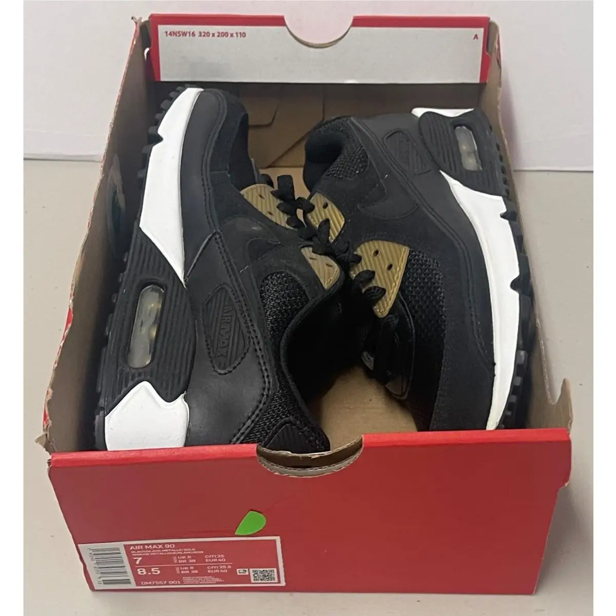 Nike shoes - Nike Air Max 90 - Air Max - DM7557-001 - BLACK METALIC GOLD (UPC: 195240857726) 8