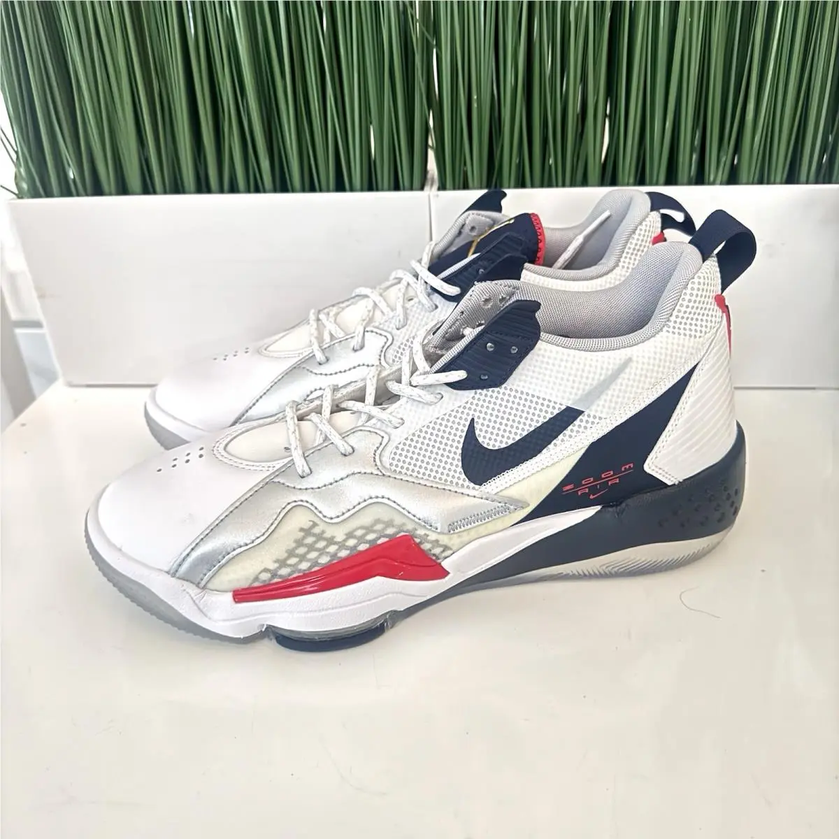Nike Air Jordan Zoom 92 Nby White Red Black Mens Shoes CK9183-101 Size 11.5