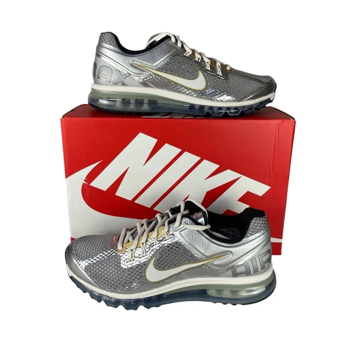 Air Max 2013 Metallic Silver Gold Shoes Mens Size 11.5 HJ7901-095 by Nike