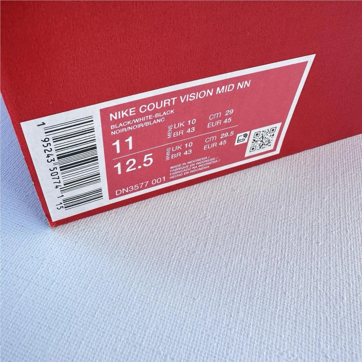 Nike shoes - Court Vision Mid NN - Court Vision Mid - DN3577-001 - Black, Manufacturer: 001 (UPC: 00195243507741) 0