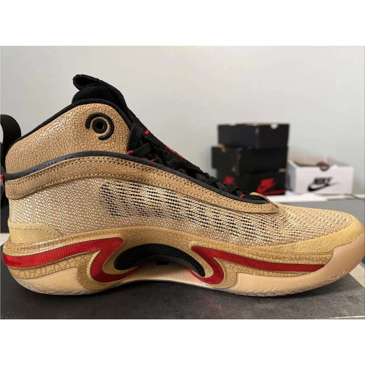 Nike shoes - Nike Air Jordan XXXVI SE Rui - DO2494 260 - Sesame Gym Red Black Twine 1