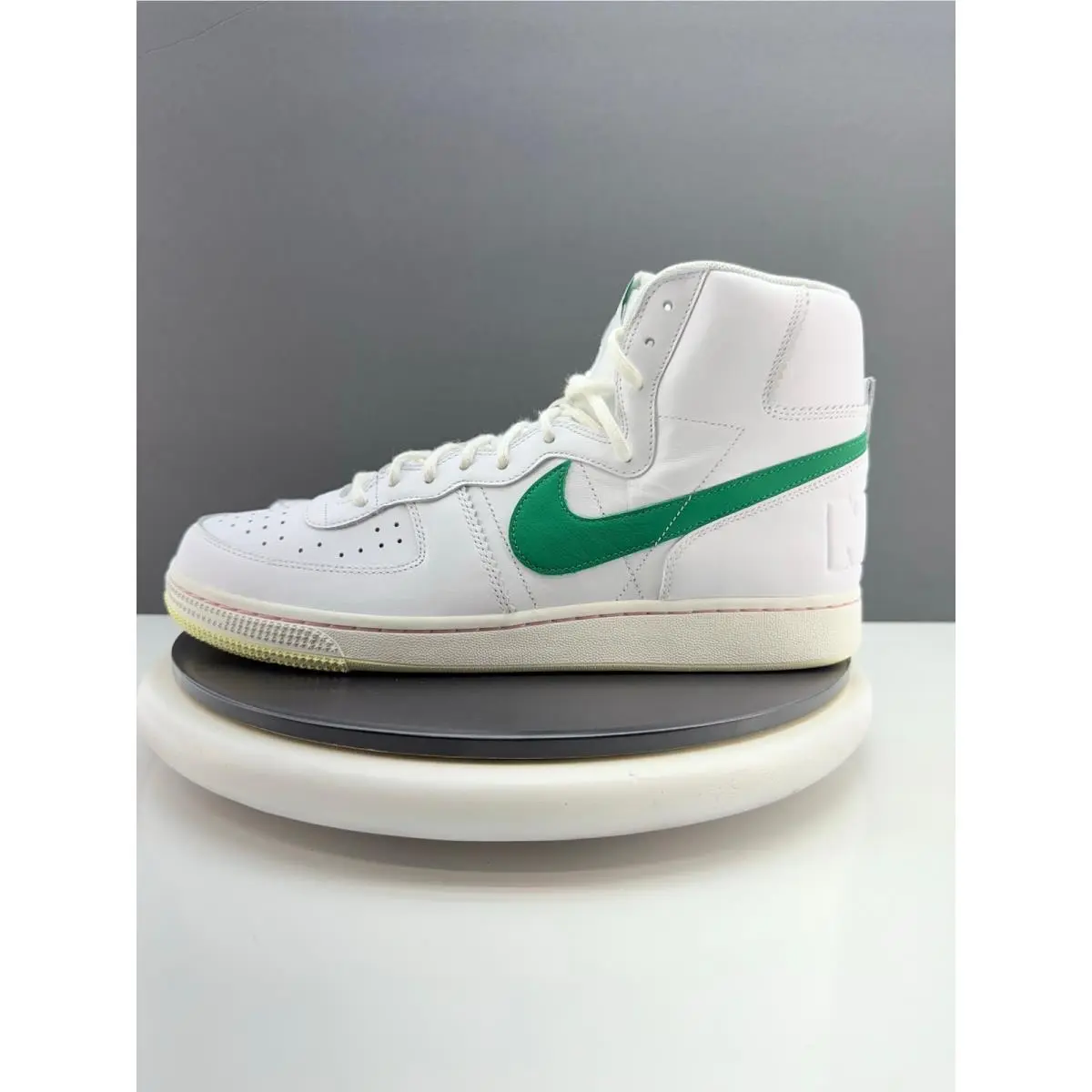 Nike Terminator High Mens 12.5 White Malachite Green Sneakers Shoes FV9350-100