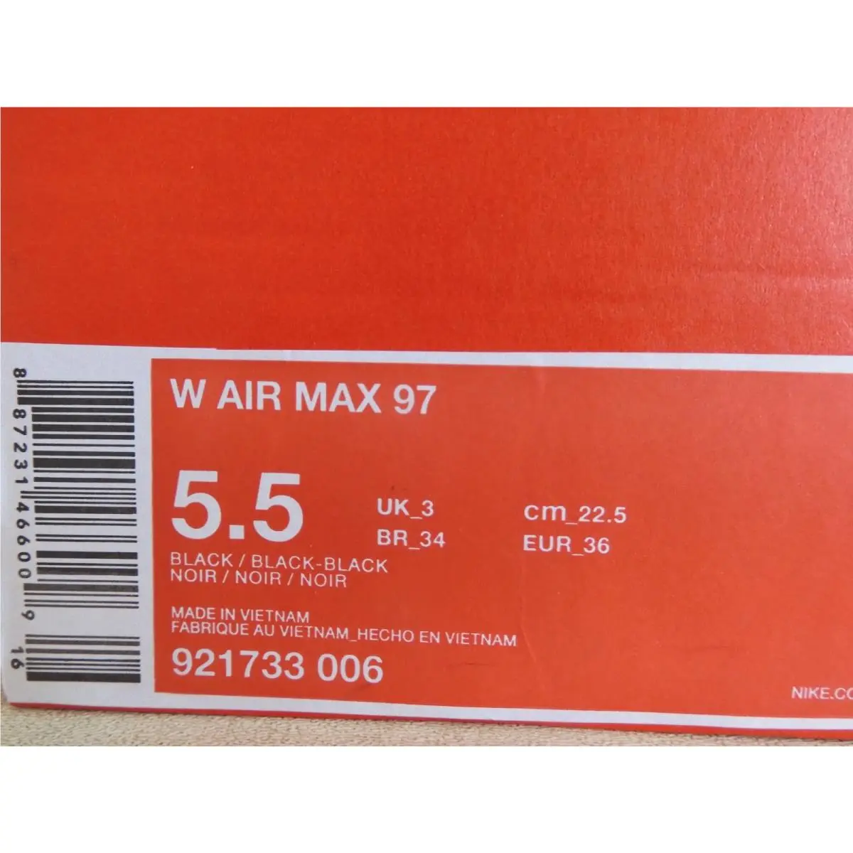 Nike shoes - Nike Air Max 97 - Air Max - 921733-006 - Black (UPC: 0887231466009) 6