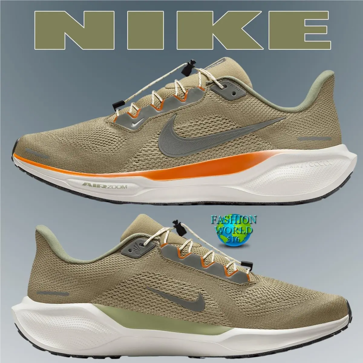 Pegasus 41 Prm Men`s Road Running Shoes Size 11 Neutral Olive/cargo Khaki by Nike