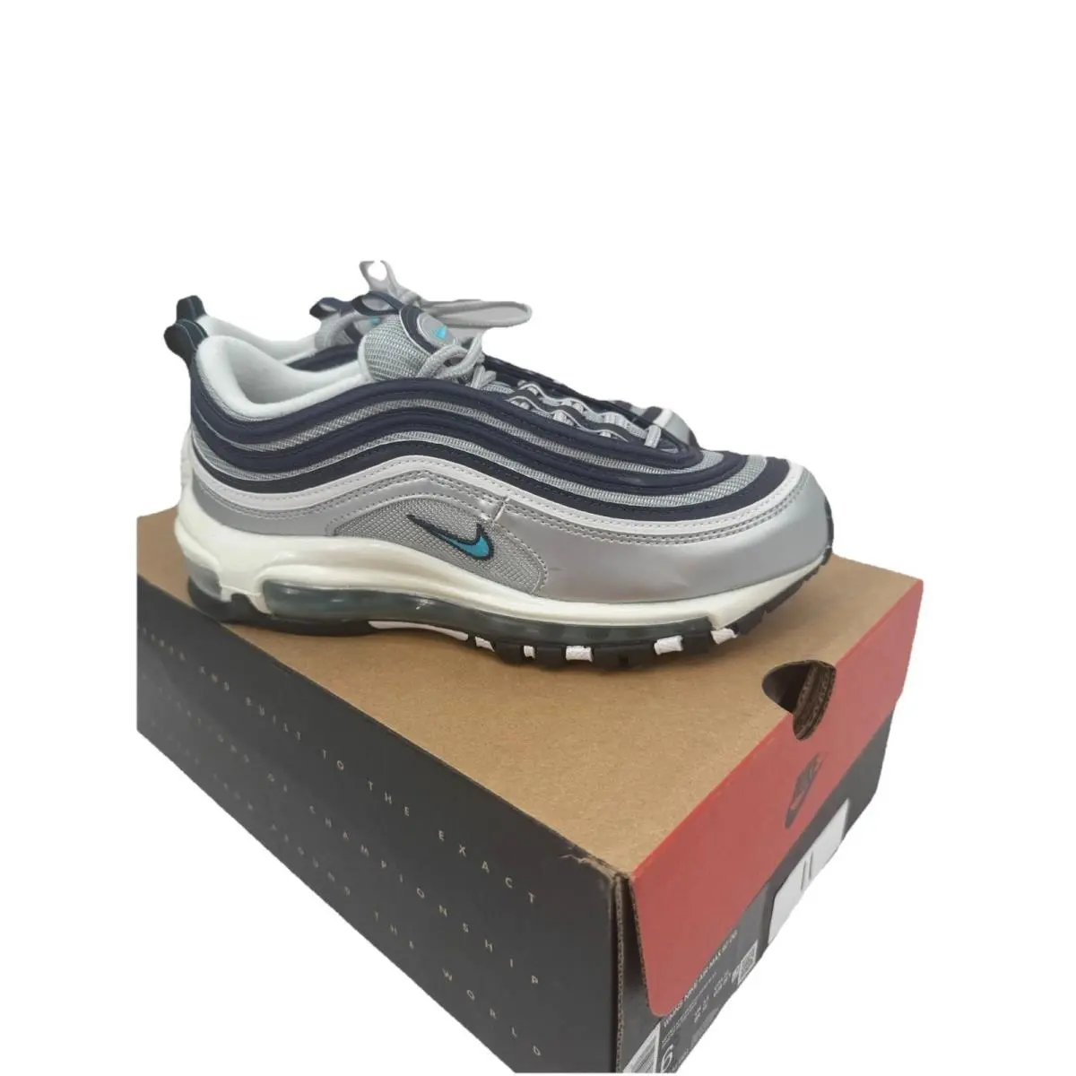 Nike Air Max 97 OG Metallic Silver Chlorine Blue DQ9131-001 Womens 6