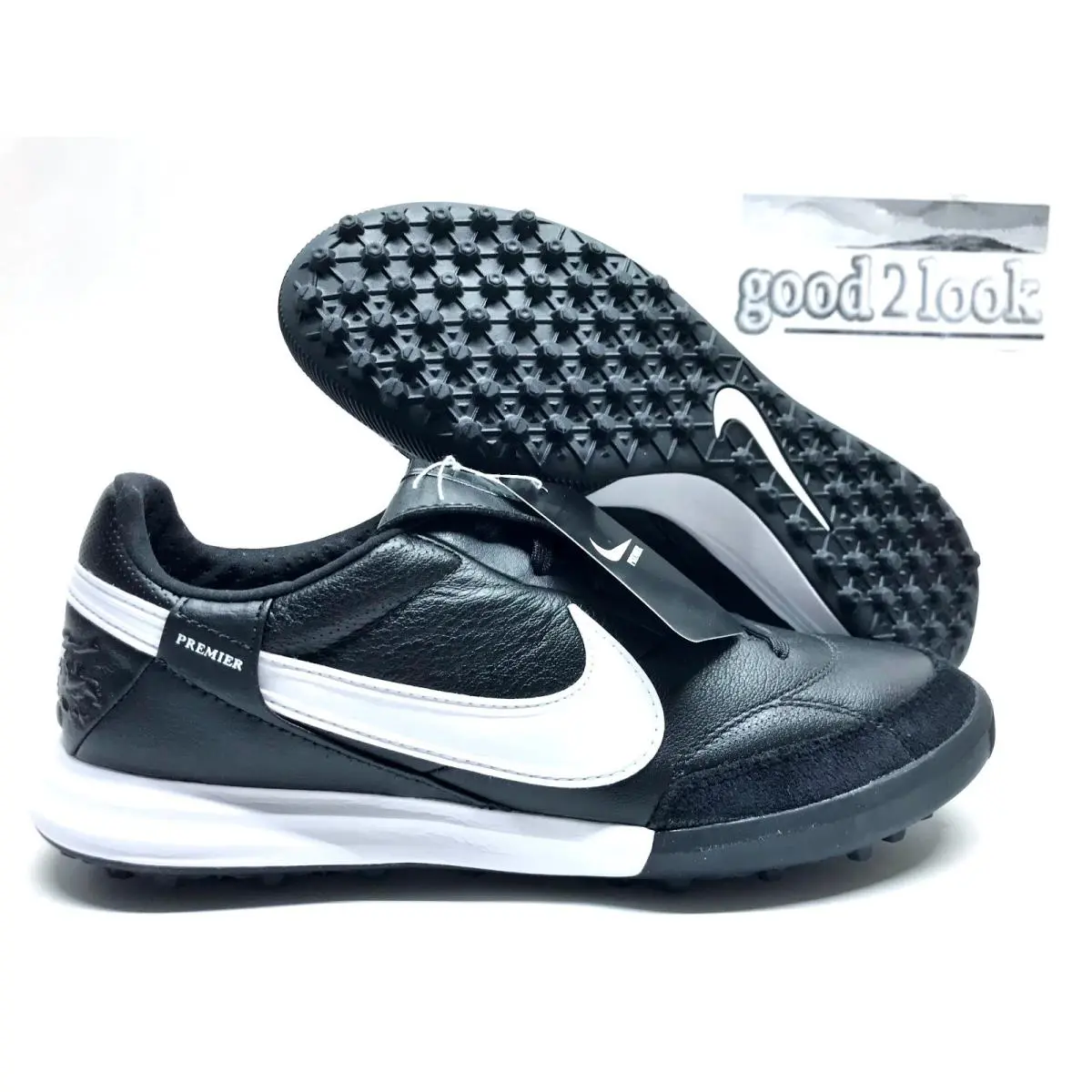 Nike Premier Iii TF Turf Soccer Shoe Black/white Men 7 Women 8.5 AT6178-010