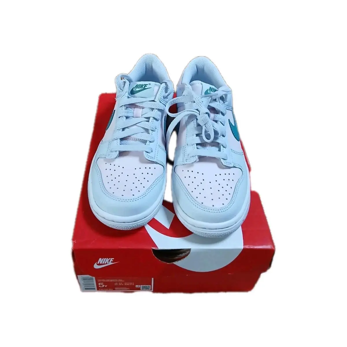 Size 5 GS -  Dunk Low Mineral Teal by Nike