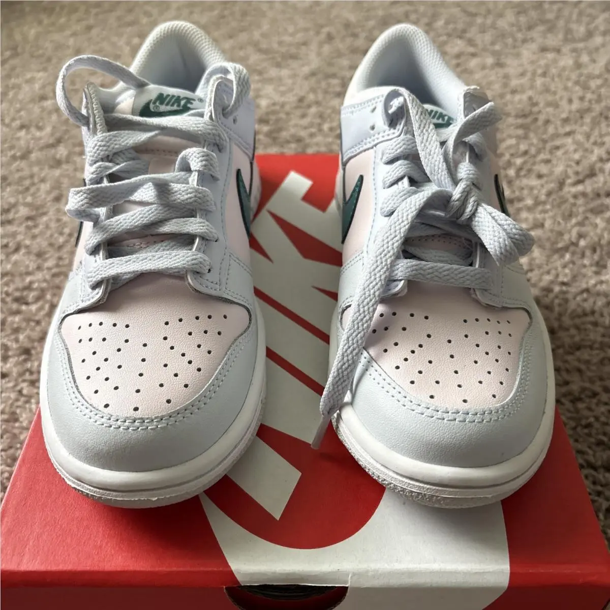 Nike Dunk Low FD1232-002 Mineral Teal Grey Petrole Grade School Size 3.5 - Gray