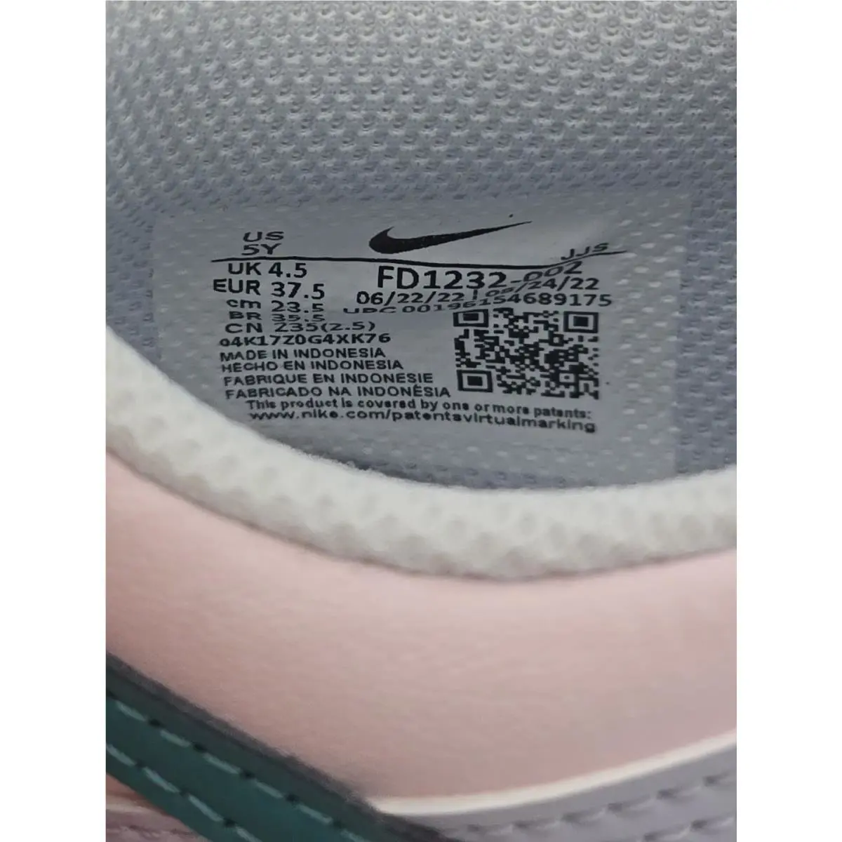 Nike shoes - Nike Dunk Low GS - Dunk Low - FD1232-002 - Football Grey/Mineral Teal/Pearl Pink (UPC: 0196154689212) 16