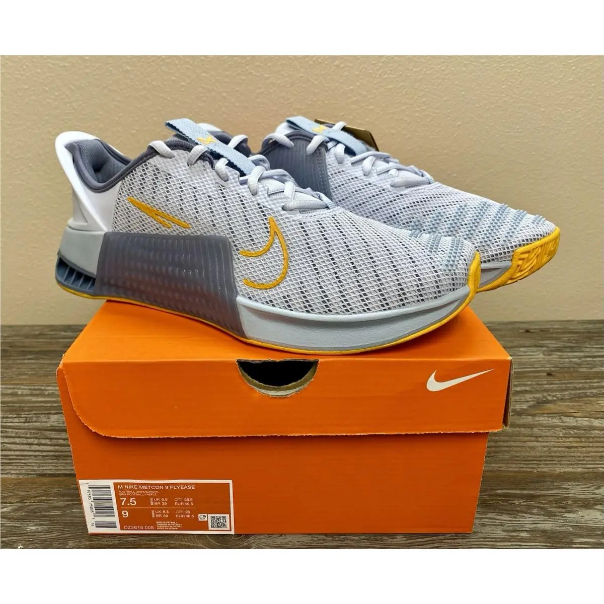 Nike Metcon 9 Flyease Easyon Grey Gym Shoes DZ2615-005 Size 7 / Wmn`s 8.5