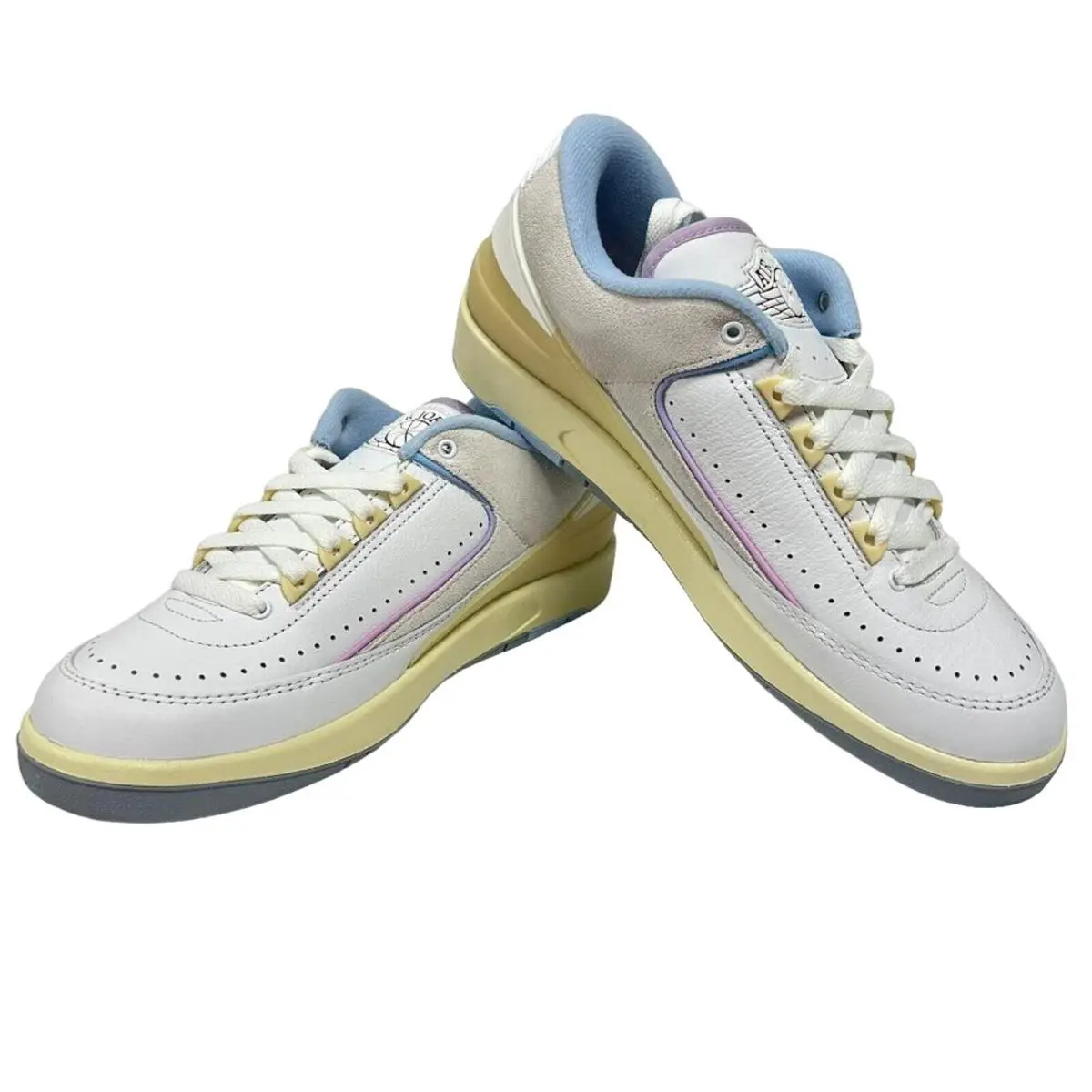 Nike Air Jordan 2 Low White Blue Size 6.5 Womens Sneakers Shoes - White