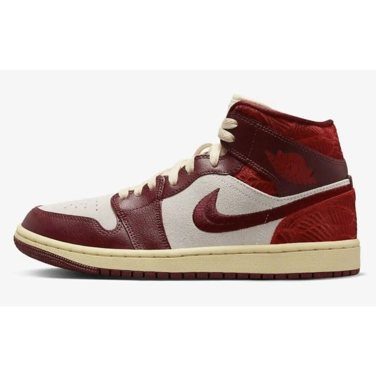Nike Air Jordan 1 Mid SE Tiki Leaf Red SZ 10.5 Womens — Mens SZ 9 DZ2820-601