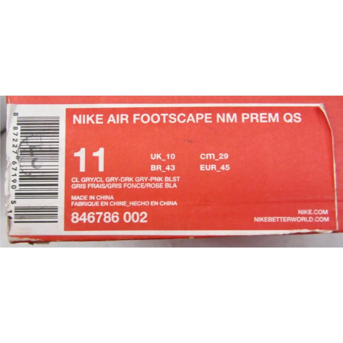Nike shoes - Nike Air Footscape - Air Footscape - 846786 002 - Cool Grey 0