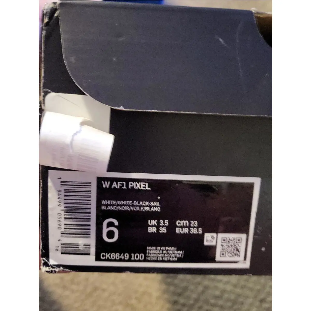Nike shoes - AF1 Pixel - Pixel - CK6649-100 - White/White-Black-Sail 2