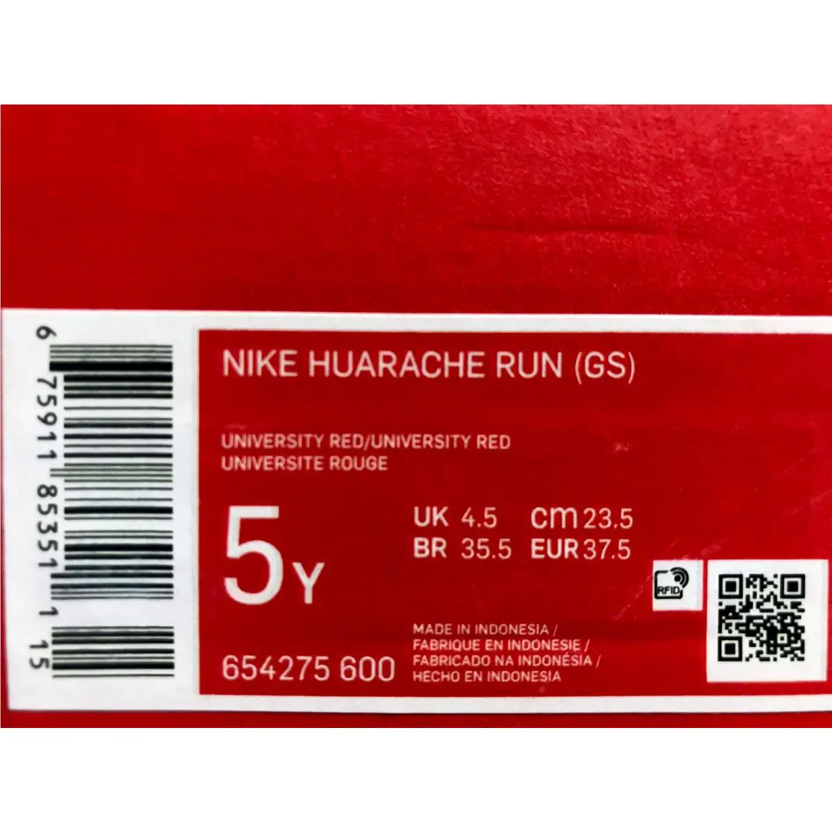 Nike shoes - Nike Huarache Run - Huarache Run - Red (UPC: 675911853511) 3