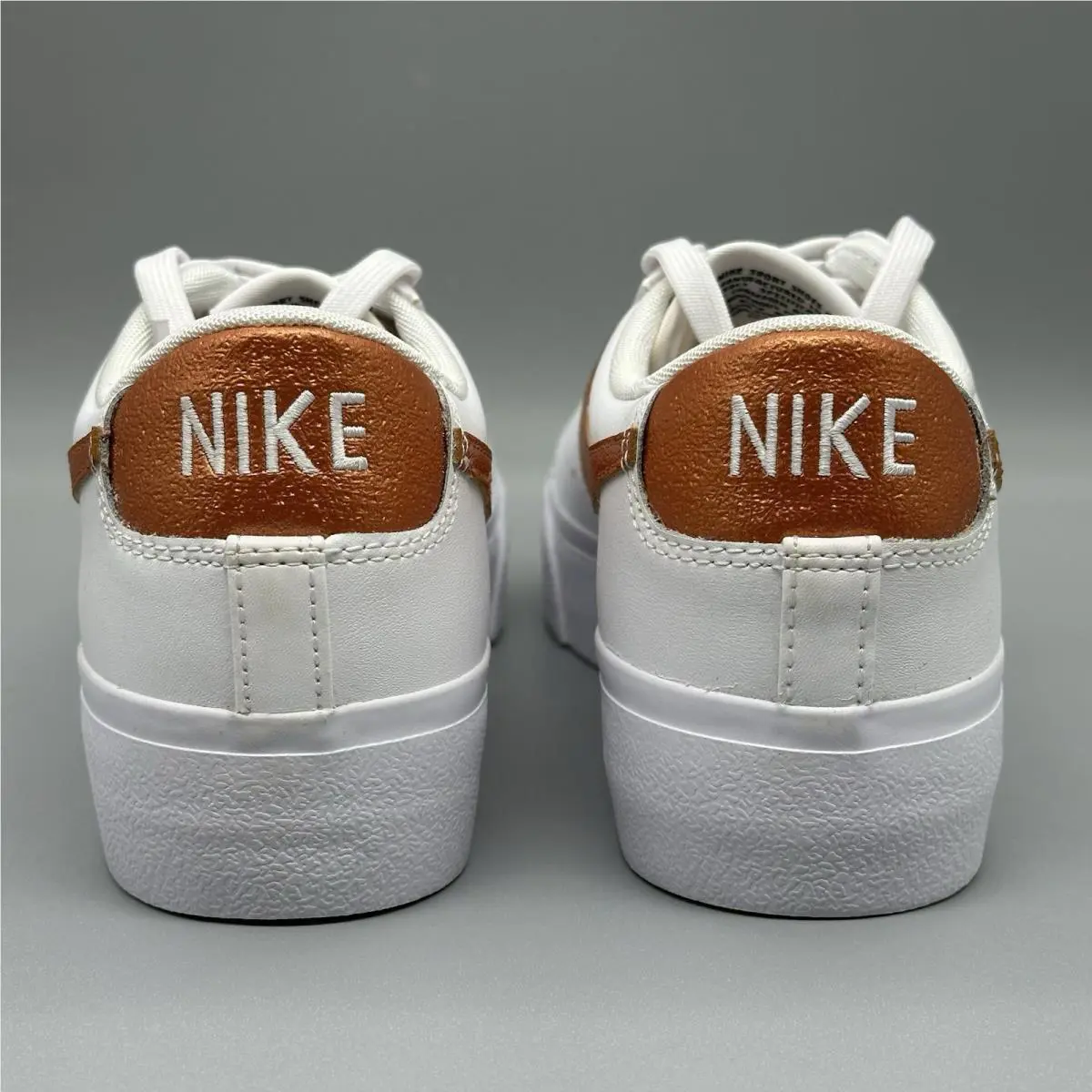 Nike shoes - Nike Blazer Low Platform - Blazer Low Platform - DQ7571-100 - White, Manufacturer: White/Metallic Copper/Black 1