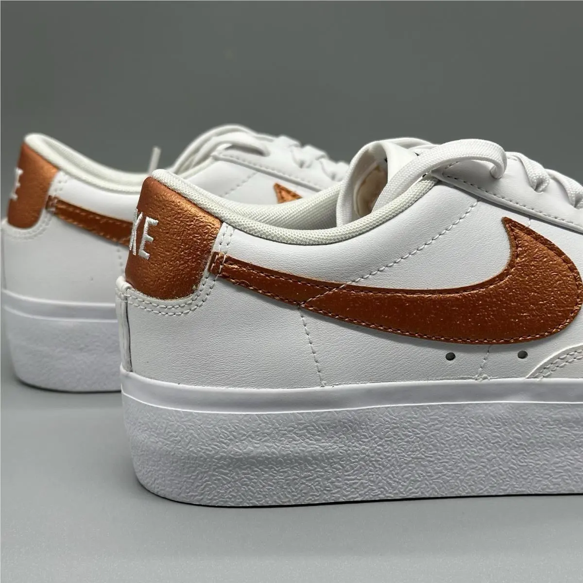 Nike shoes - Nike Blazer Low Platform - Blazer Low Platform - DQ7571-100 - White, Manufacturer: White/Metallic Copper/Black 4