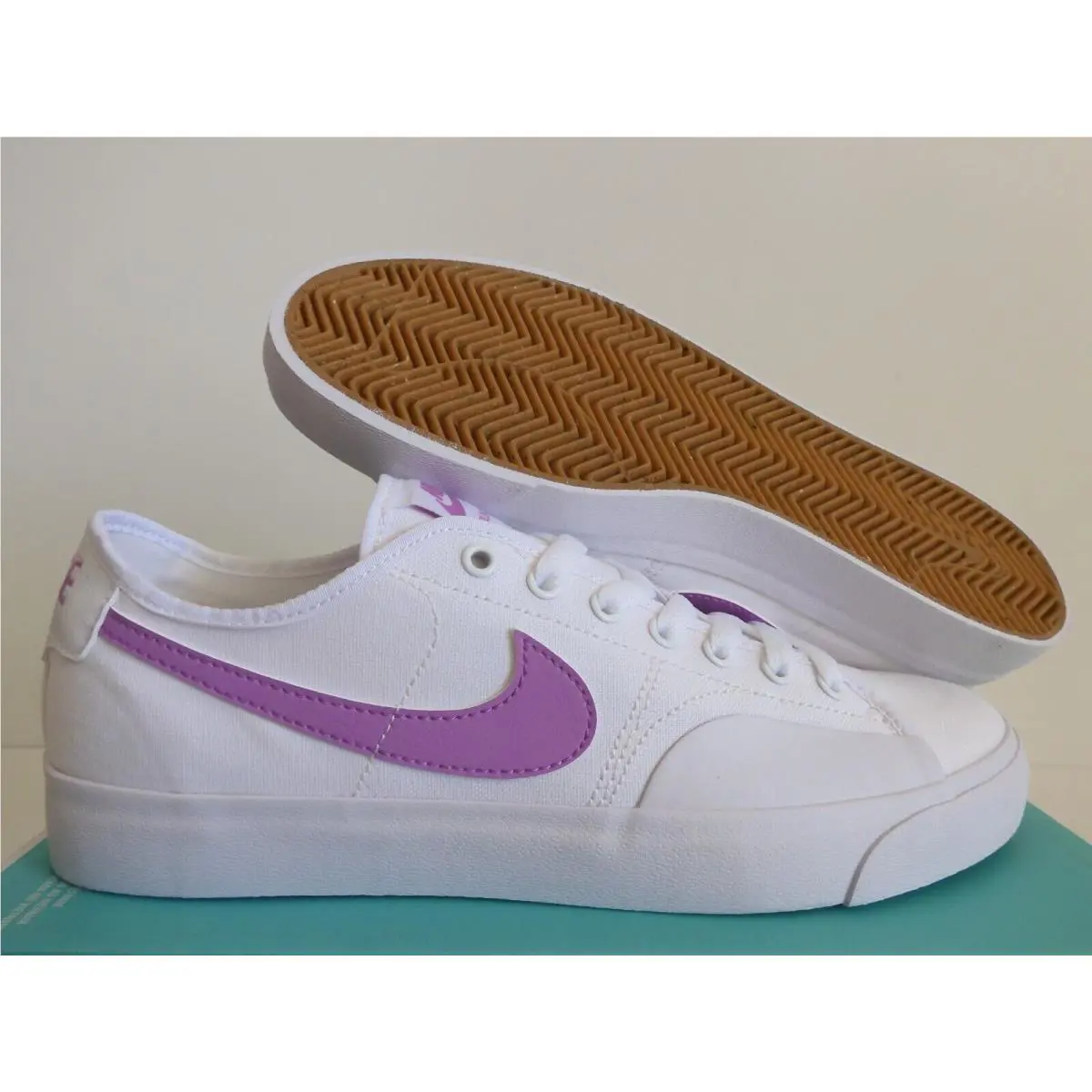 Nike SB Blazer Court White-fuchsia Glow-white-white SZ 8 CV1658-103