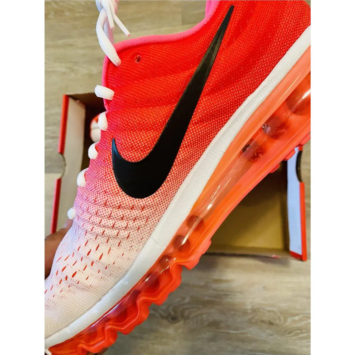 Nike shoes - Nike Air Max 2017 - Air Max - 849560-103 - White/Black/Hot Punch (UPC: 884776431851) 2