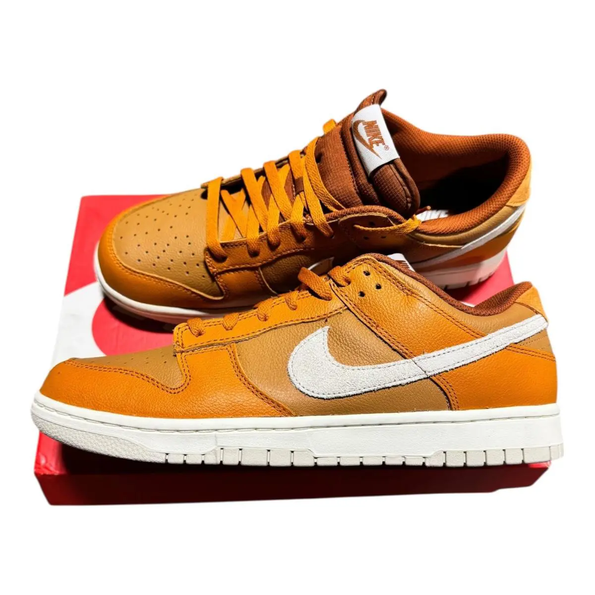 Nike Dunk Low Retro SE Monarch Men HJ9121-815 Orewood Brown Shoes Size 11.5 - Orange