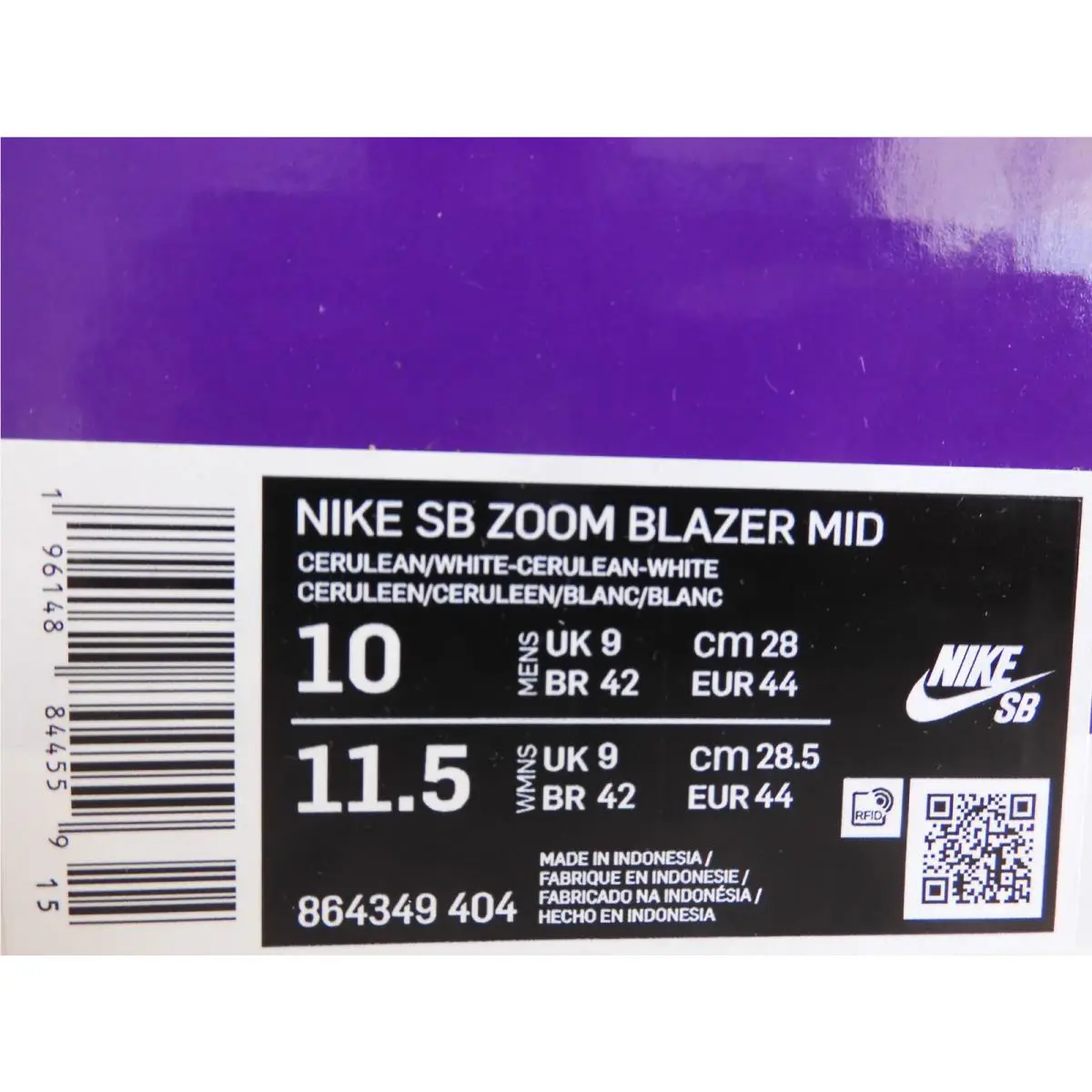 Nike shoes - Nike SB Zoom Blazer Mid - 864349-404 - Blue (UPC: 196148844559) 3