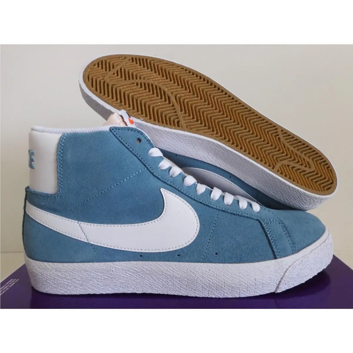 Nike SB Zoom Blazer Mid Cerulean Blue-white SZ 10 864349-404