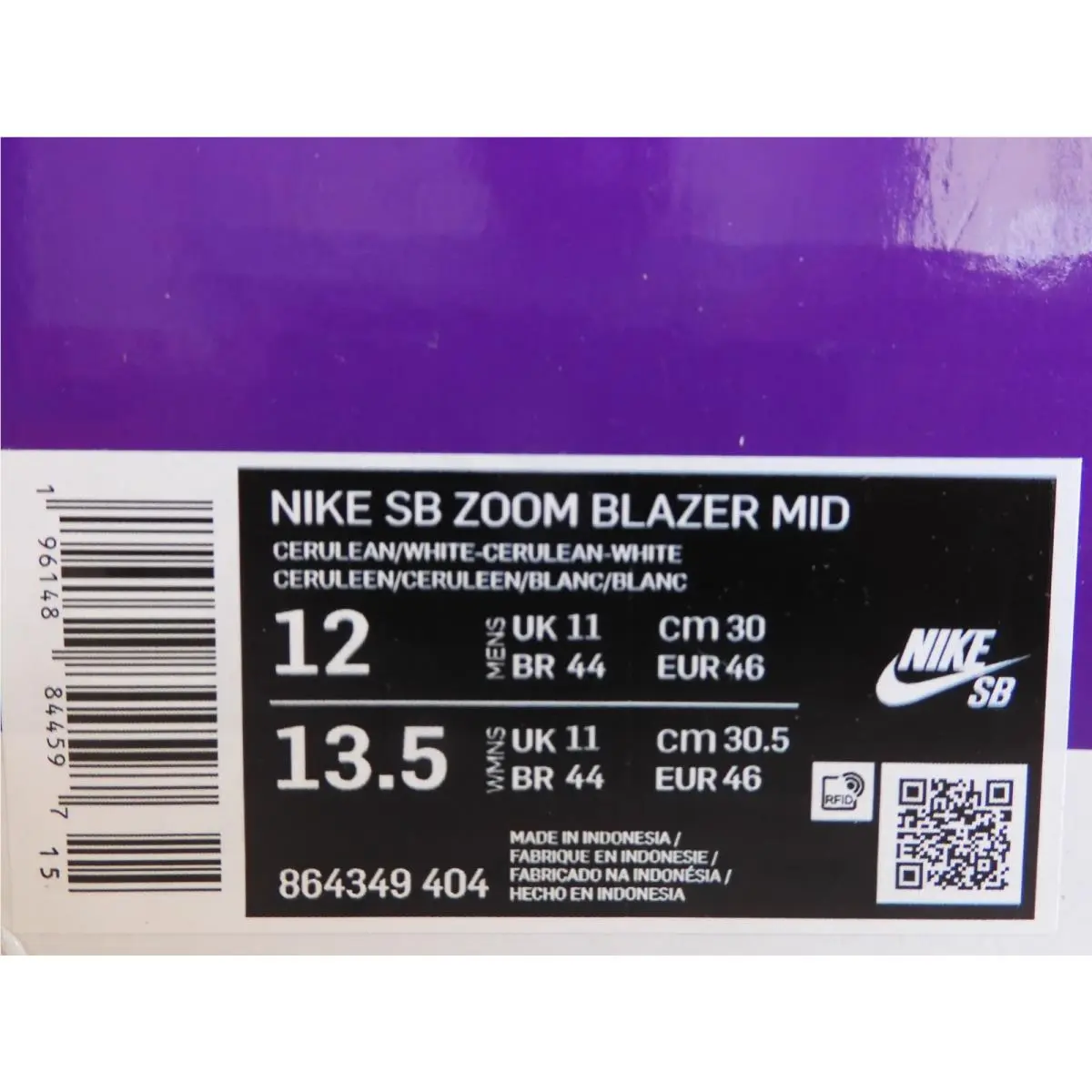 Nike shoes - Nike SB Zoom Blazer Mid - 864349-404 - Blue (UPC: 196148844559) 3