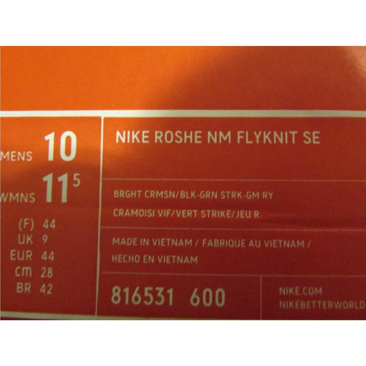 Nike shoes - Nike Rosherun - Rosherun - 816531600 - Red (UPC: 886066560111) 3